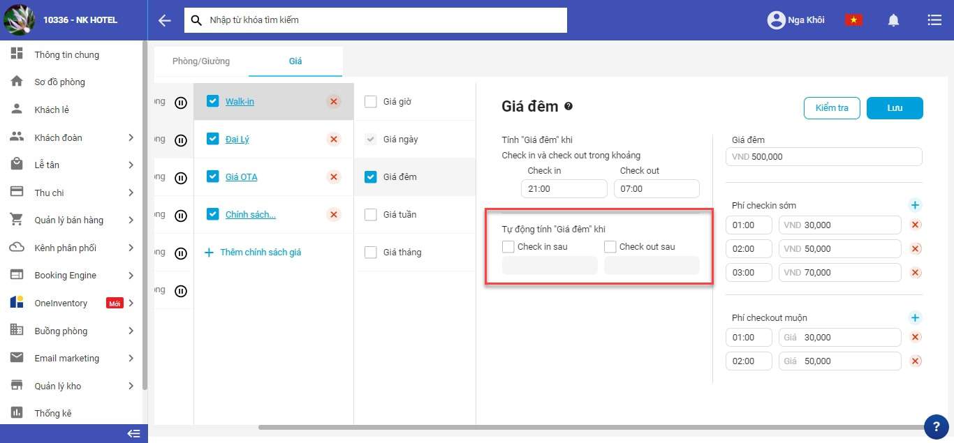 ezCloudhotel cải tiến tính năng giá giờ mới