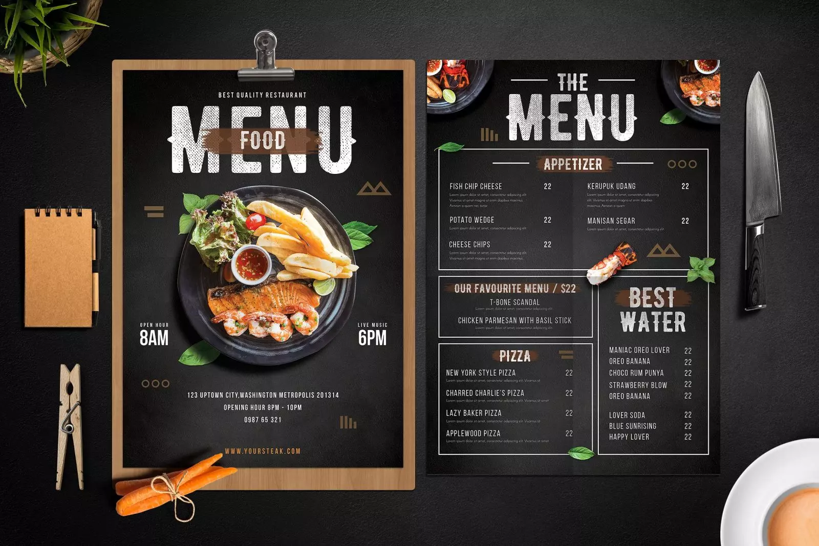 20+ Mẫu thiết kế menu quán ăn vặt đẹp, độc đáo, cực bắt mắt.