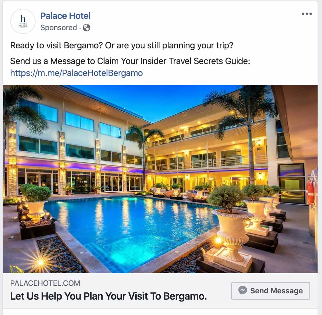 quảng cáo cho khách sạn trên facebook