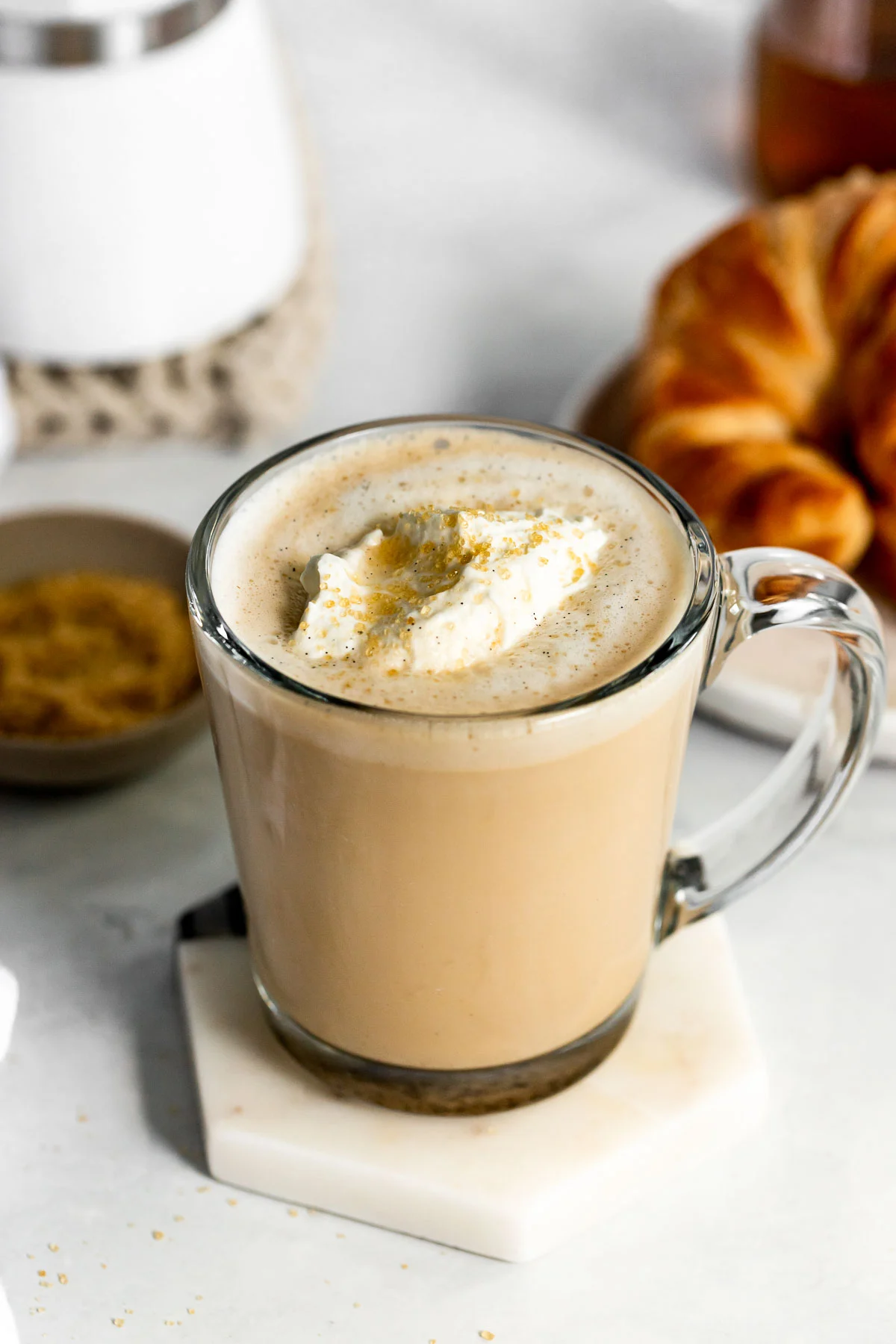 cốc vanilla latte tự làm tại nhà