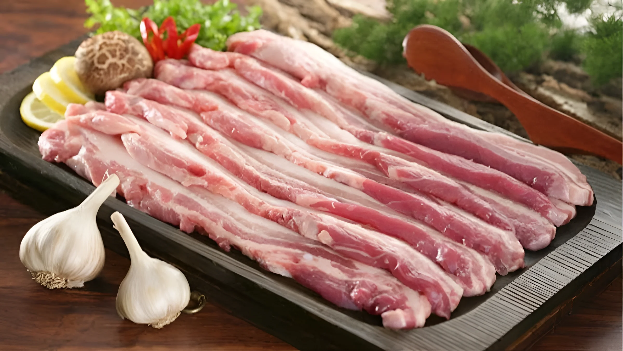 nguyên liệu ướp thịt làm món bacon