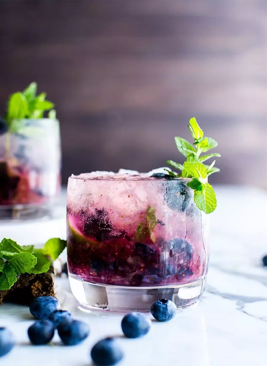 thức uống mojito việt quất đẹp mắt