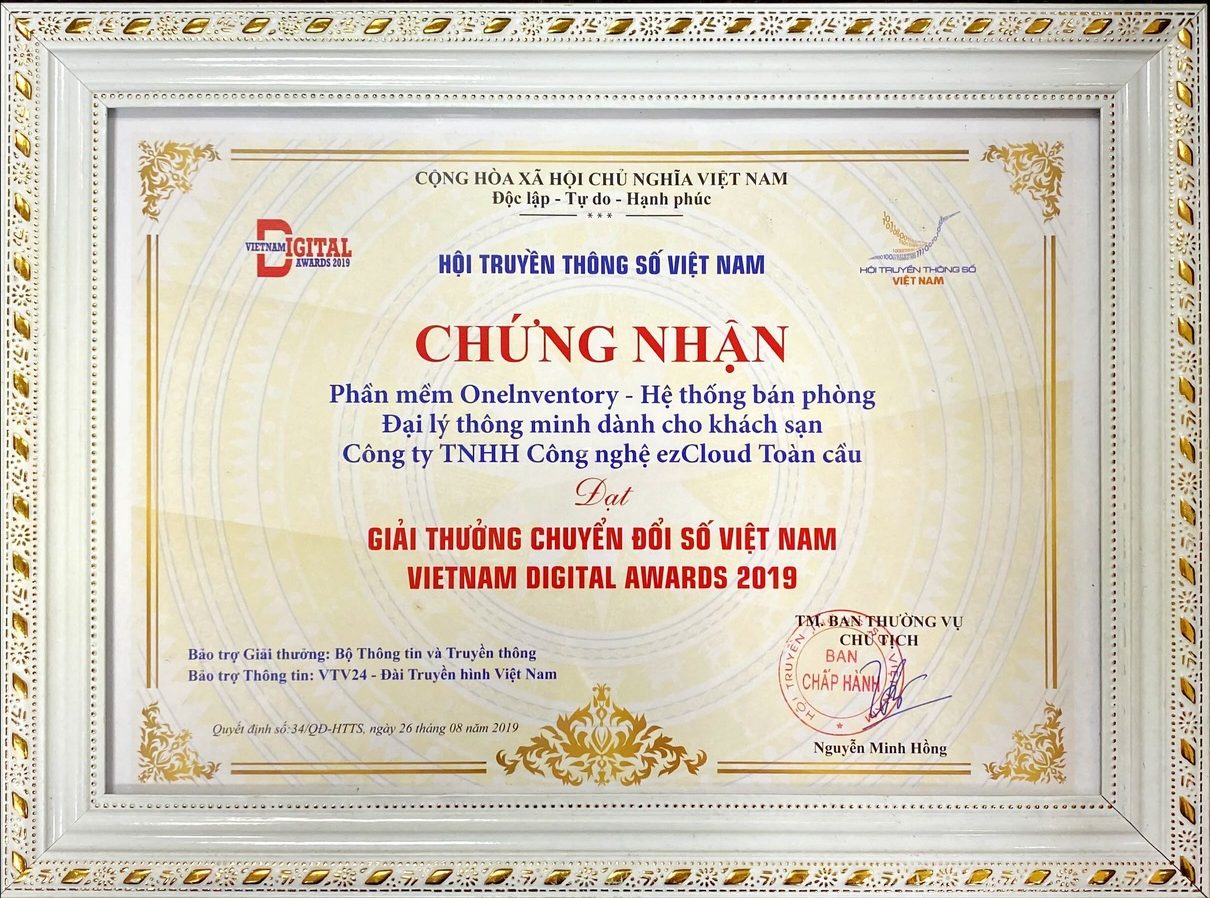 giải thưởng phần mềm oneinventory 2019