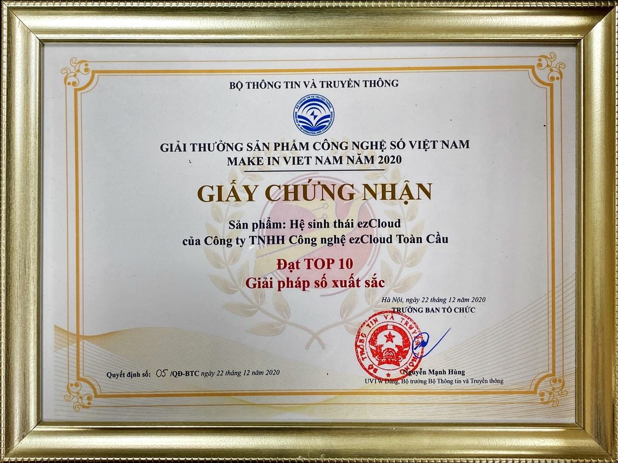 top 10 giải pháp số xuất sắc 2020