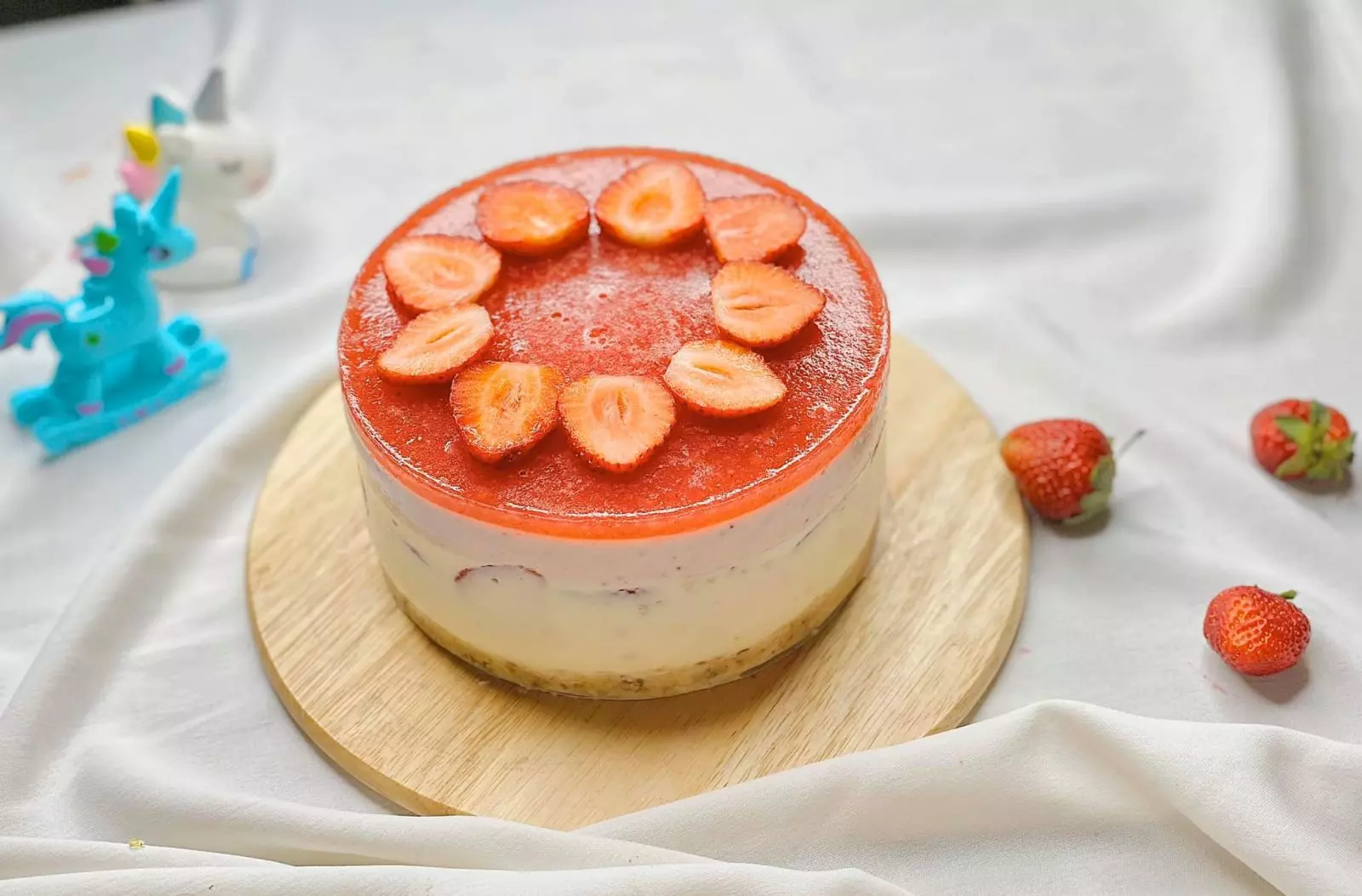 bánh pudding dâu tây