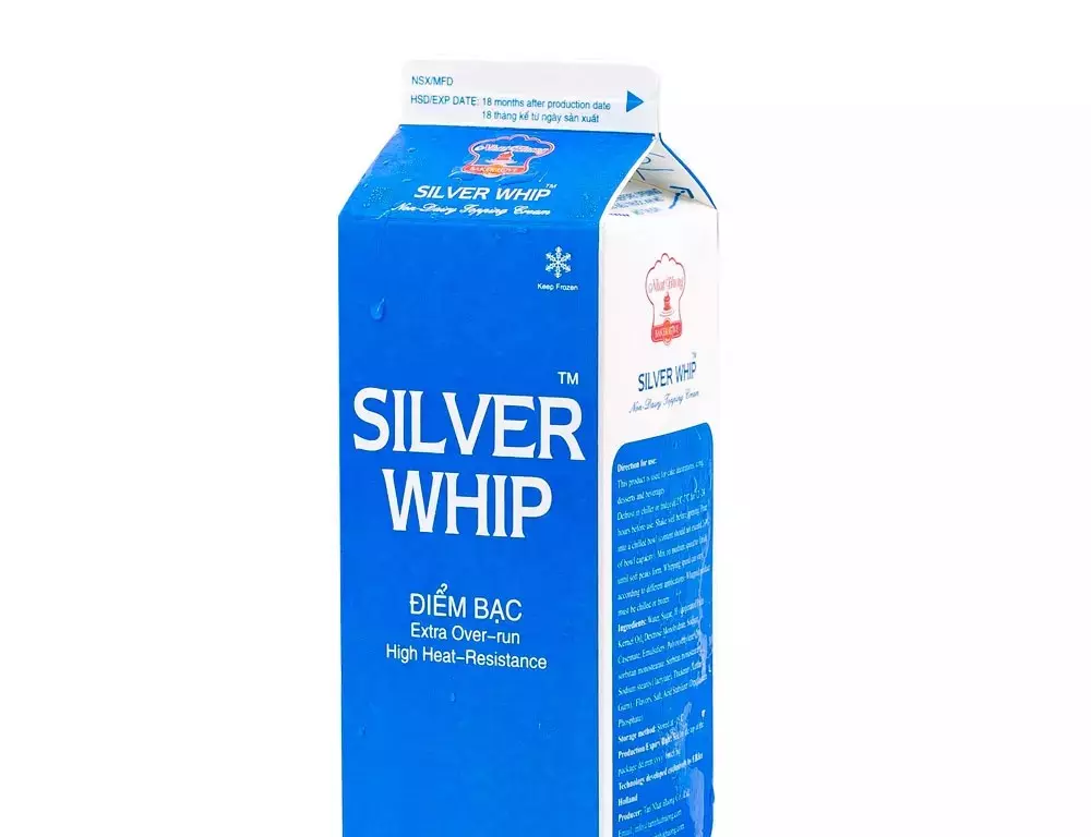 topping cream silver whip