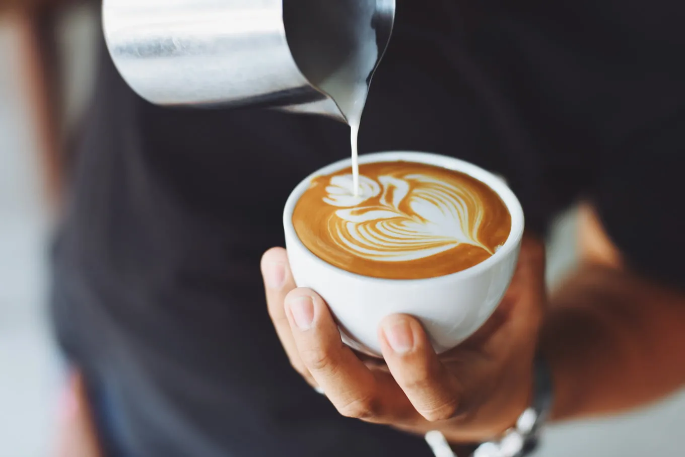 latte art hình trái tim