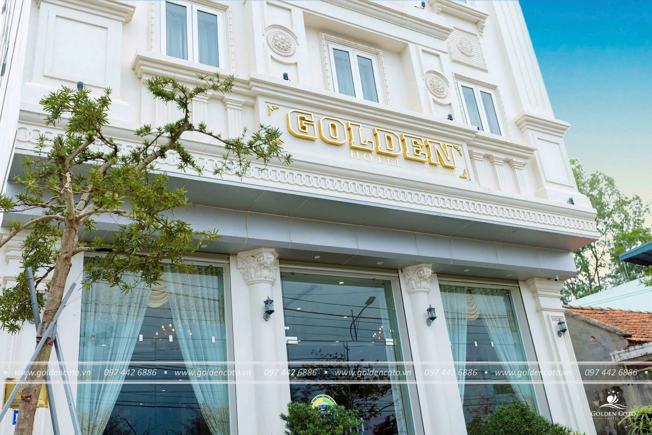 mặt tiền khách sạn golden cô tô hotel 