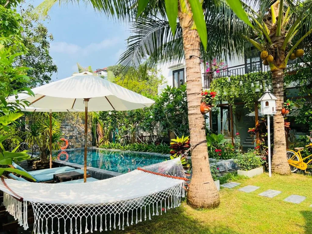 không gian trong lành tại an bàng garden homestay