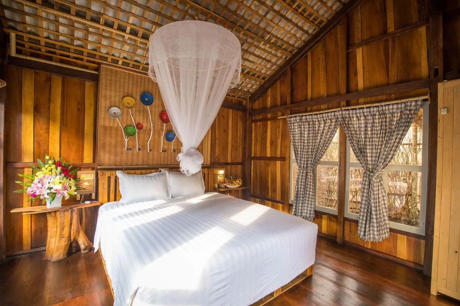 phòng ngủ tại Mekong Rustic Homestay