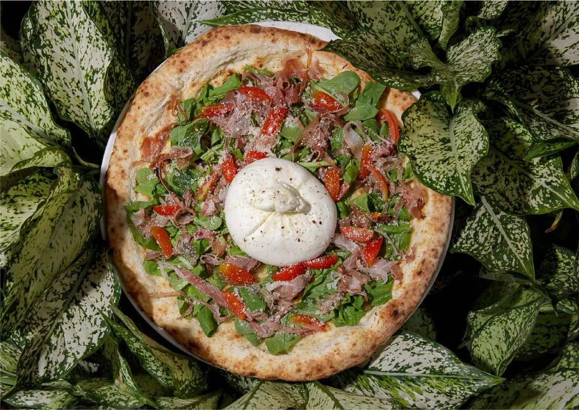 pizza burrata parma ham của pizza 4p