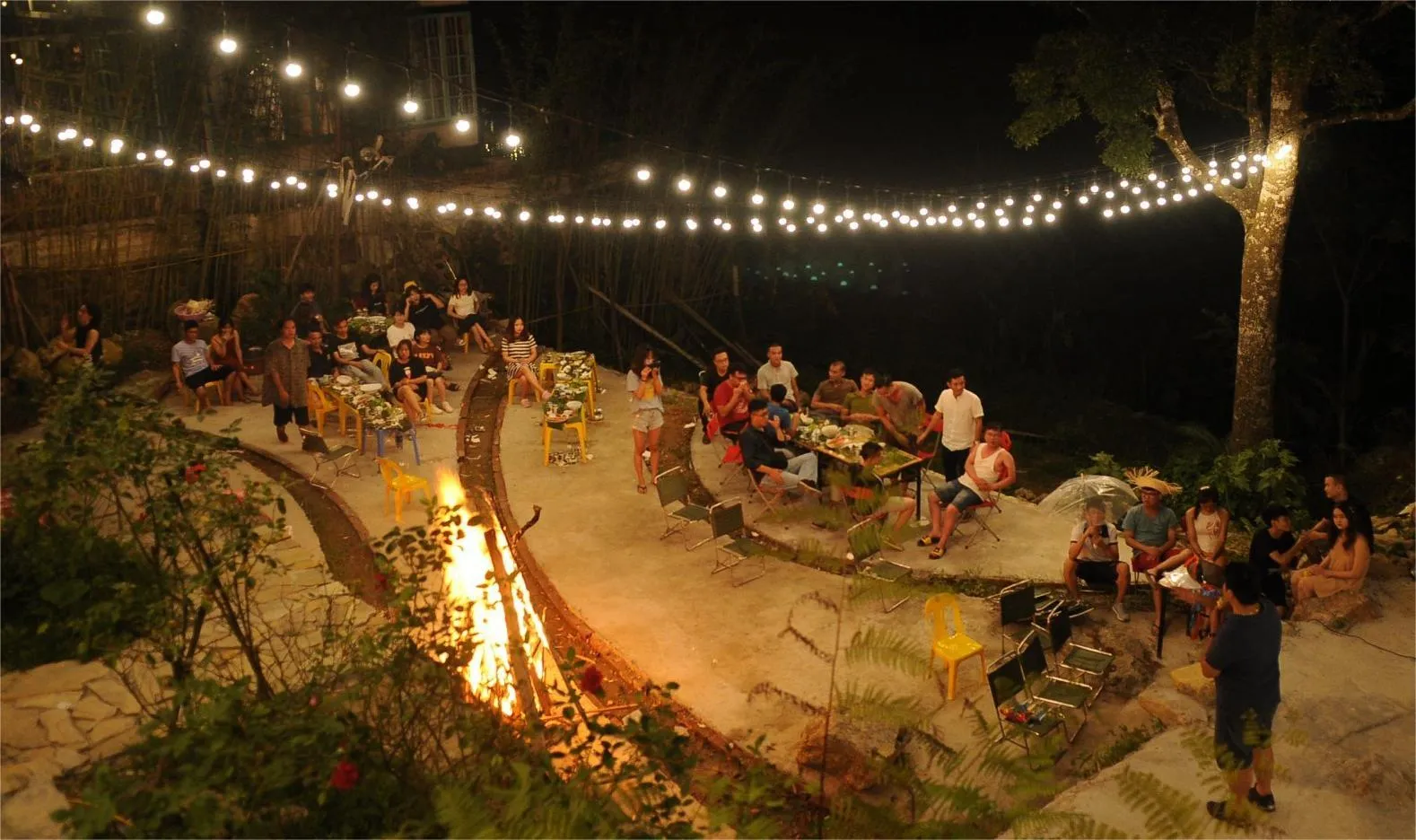 tiệc bbq ngoài trời tại le vent tam đảo homestay