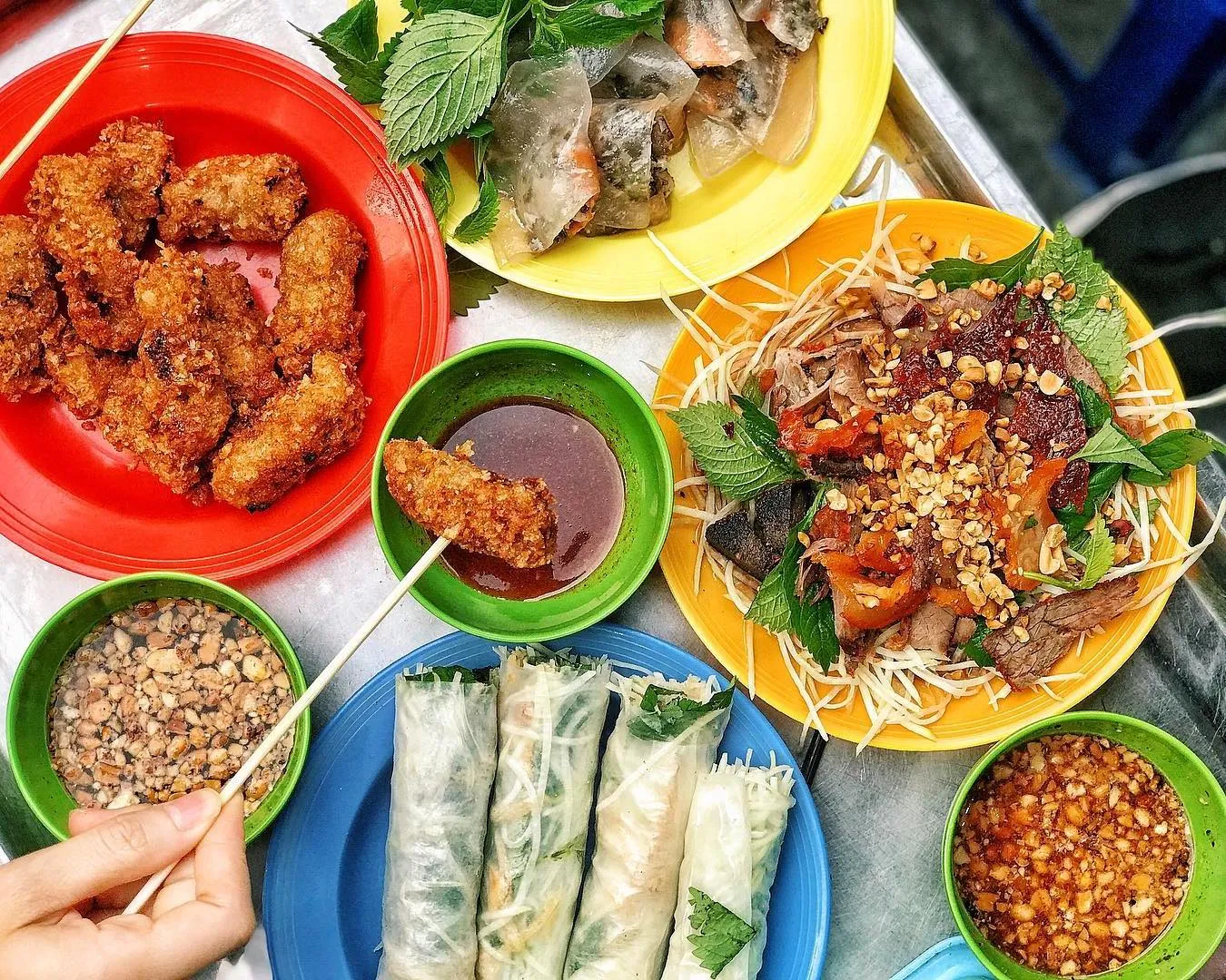 ăn vặt nộm bò khô ở hà nội 