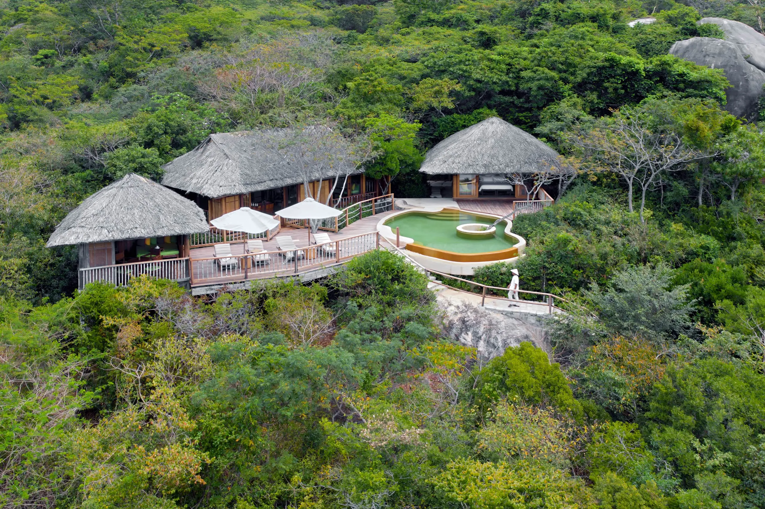 không gian riêng tư tại six senses ninh vân bay