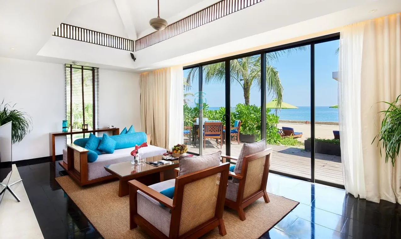 phòng khách tại sunrise premium resort hội an