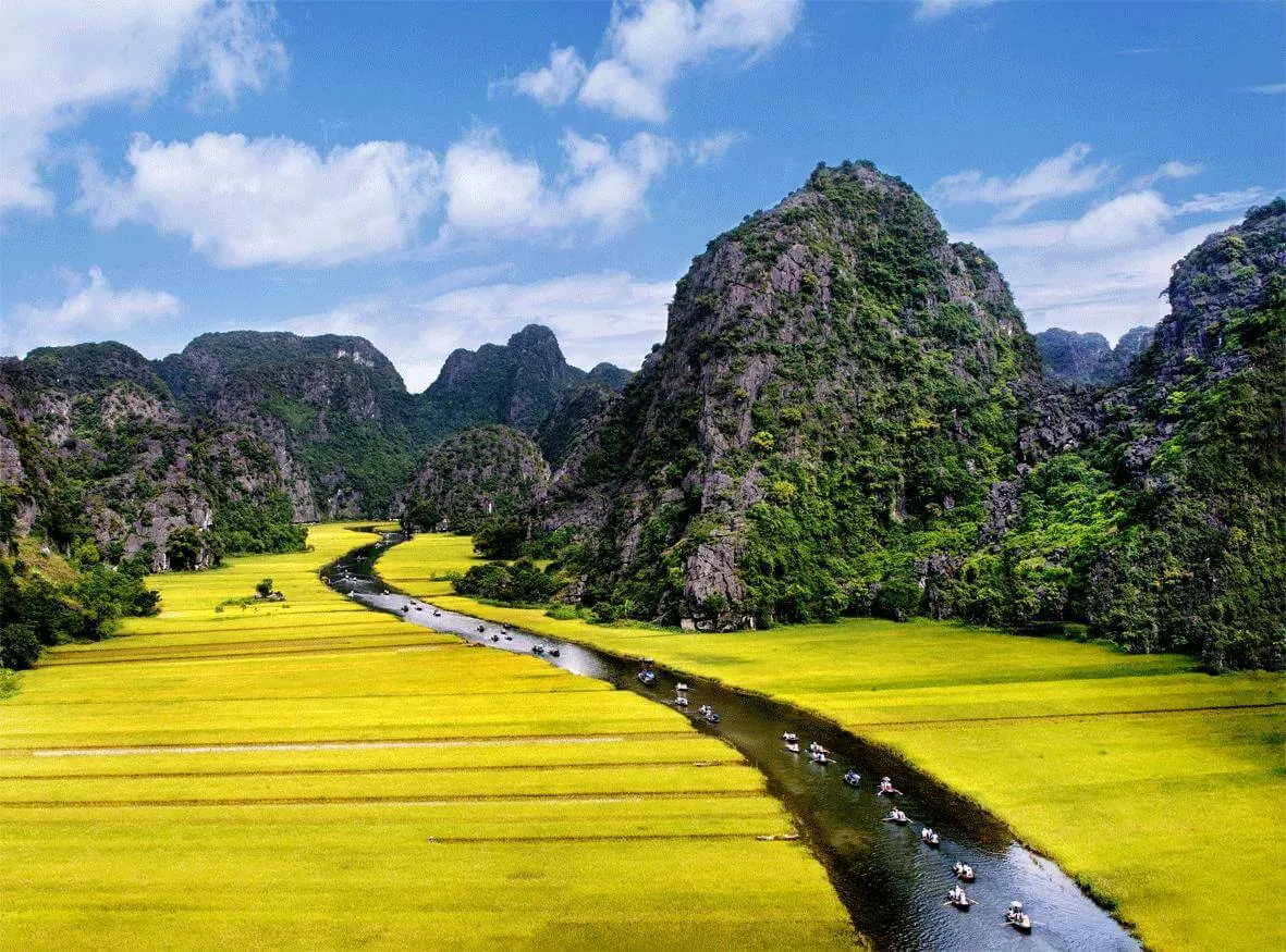 khu du lịch vân long nhìn từ trên cao