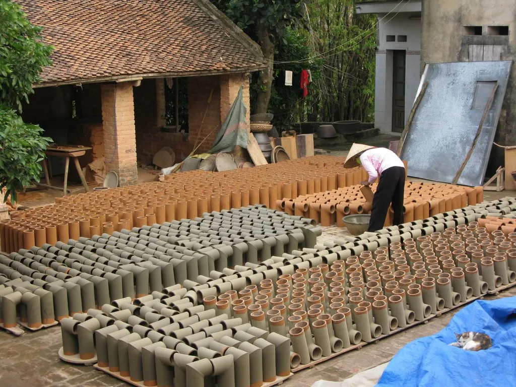 quy trình làm gốm tại làng gốm phù lãng