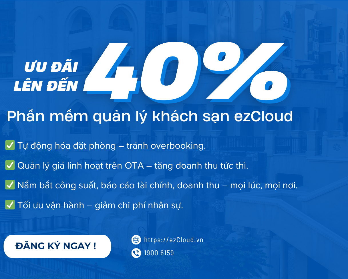 ezCloud khuyen mai phan mem khach san
