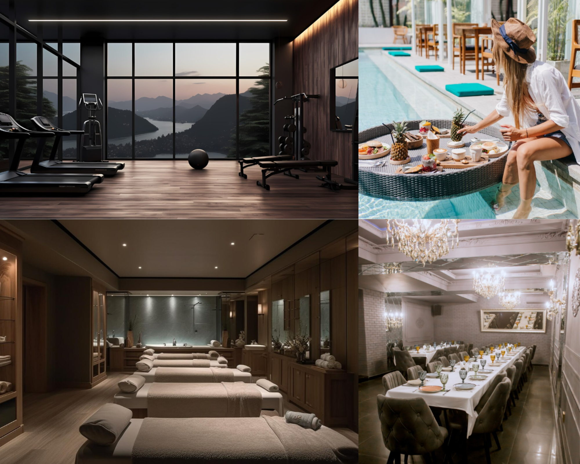 Nhà hàng, bar, spa, gym là những khu vực nâng cao giá trị trải nghiệm. Nội thất khách sạn 5 sao tại các khu tiện ích thường được đầu tư mạnh về vật liệu, ánh sáng và cảm xúc, giúp khách lưu trú sẵn sàng chi tiêu nhiều hơn cho dịch vụ đi kèm.