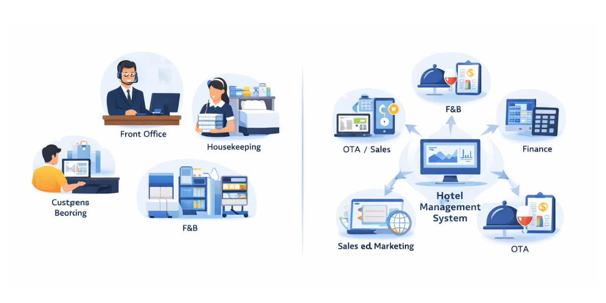 Nếu bạn đang vận hành hoặc chuẩn bị triển khai khách sạn 3–5 sao, việc chuẩn hóa sơ đồ tổ chức cần đi kèm với một giải pháp quản trị phù hợp để đảm bảo hệ thống vận hành thực sự hiệu quả, thay vì chỉ dừng lại ở lý thuyết.