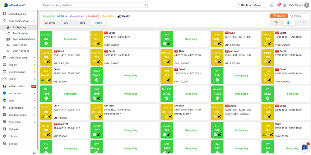 phần mềm quản lý khách sạn ezCloud