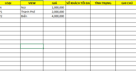 file quản lý khách sạn bằng excel