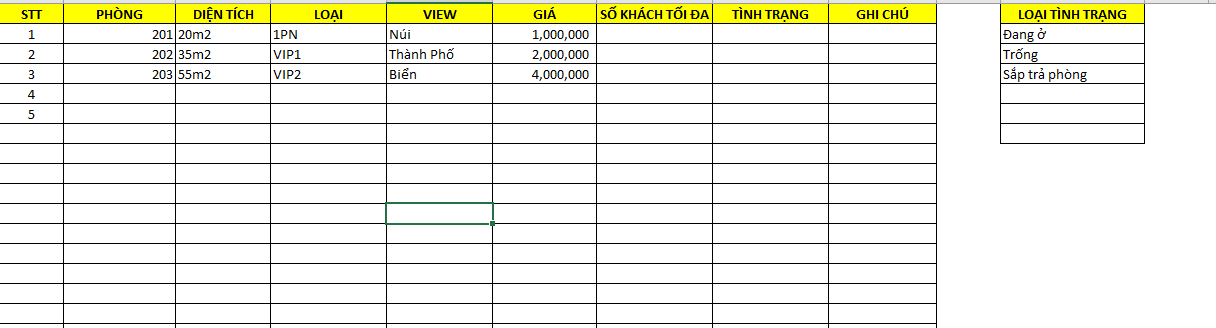 file quản lý khách sạn bằng excel