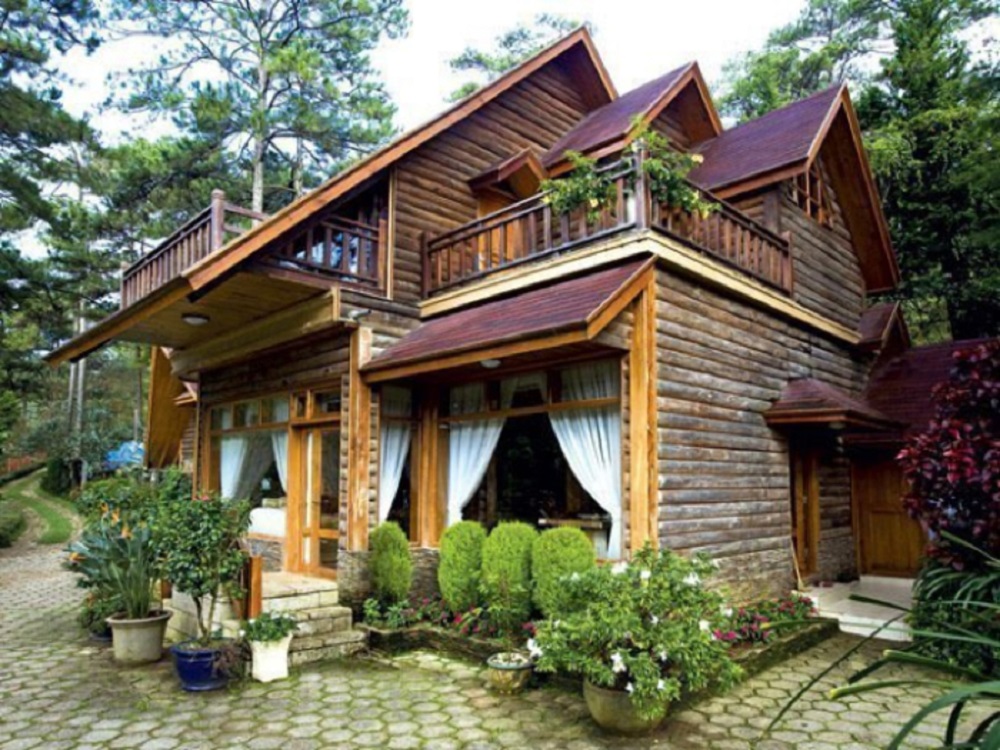Mẫu homestay nhà vườn bằng gỗ