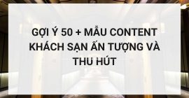 Content khách sạn