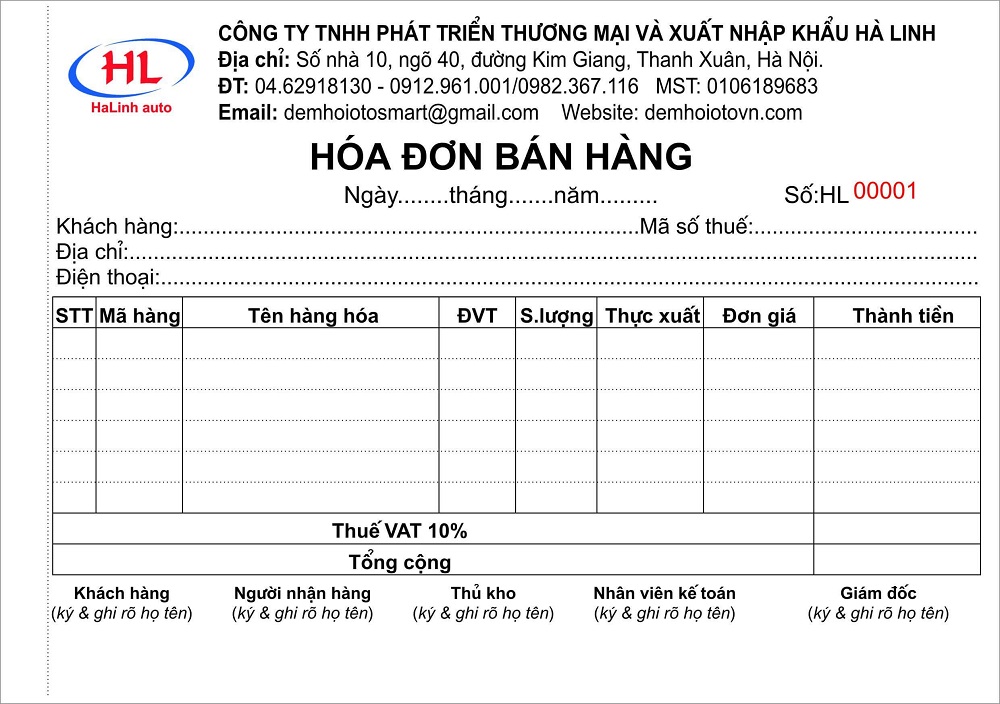 Cách lập hóa đơn bán hàng cơ bản